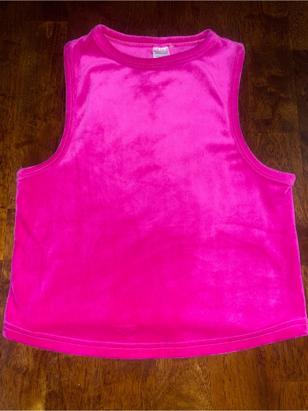 Pink Velvet Cropped Cami